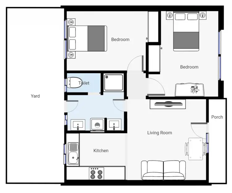 Floorplan of Homely unit listing, 6/309-311 Moore Street, Lavington NSW 2641
