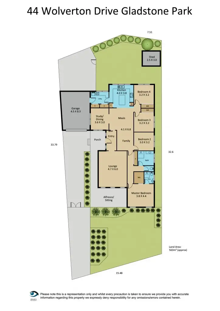 Floorplan of Homely house listing, 44 Wolverton Drive, Gladstone Park VIC 3043