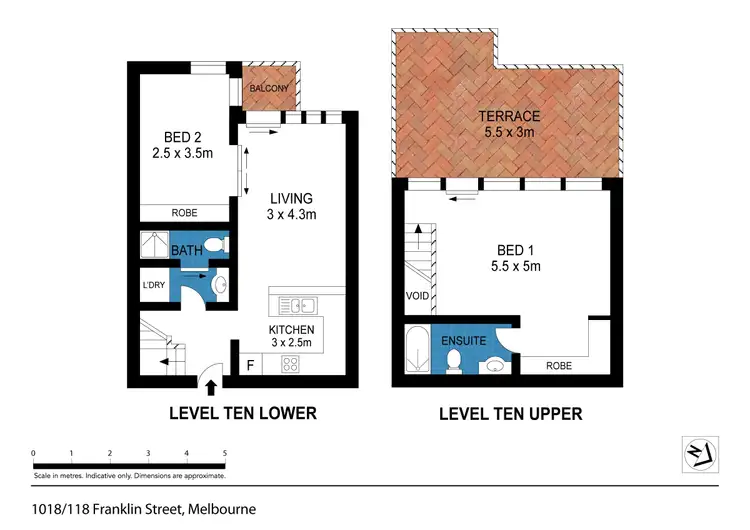 Floorplan of Homely apartment listing, 1018/118 Franklin Street, Melbourne VIC 3000