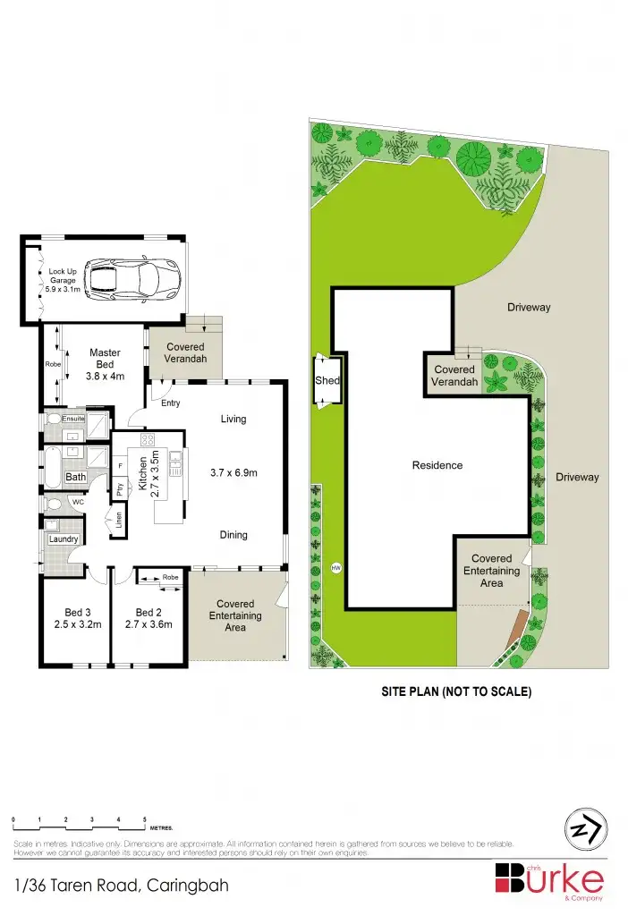 Floorplan of Homely semi-detached listing, 1/36 Taren Road, Caringbah South NSW 2229