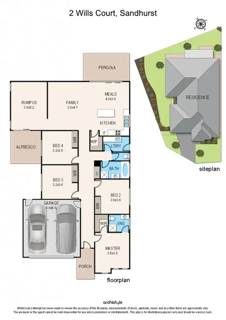 Floorplan of Homely house listing, 2 Wills Court, Sandhurst VIC 3977