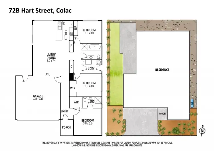 Floorplan of Homely townhouse listing, 72b Hart Street, Colac VIC 3250