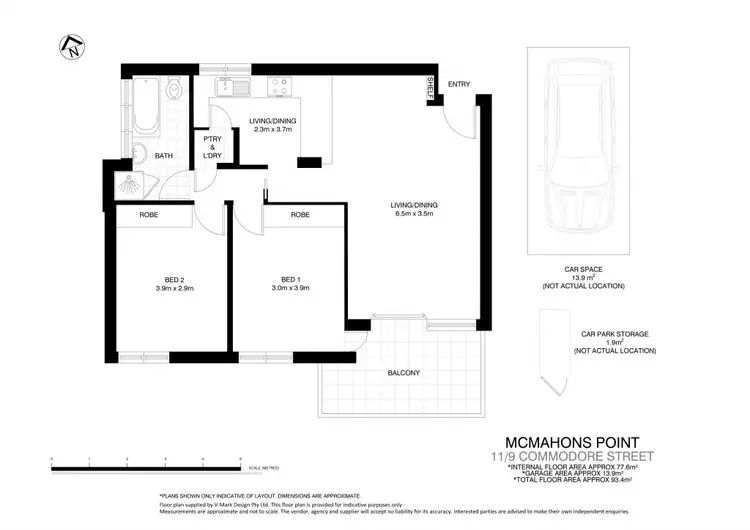 Floorplan of Homely apartment listing, 11/9 Commodore Crescent, Mcmahons Point NSW 2060