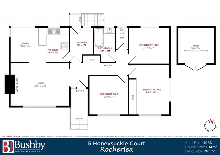 Floorplan of Homely house listing, 5 Honeysuckle Court, Rocherlea TAS 7248