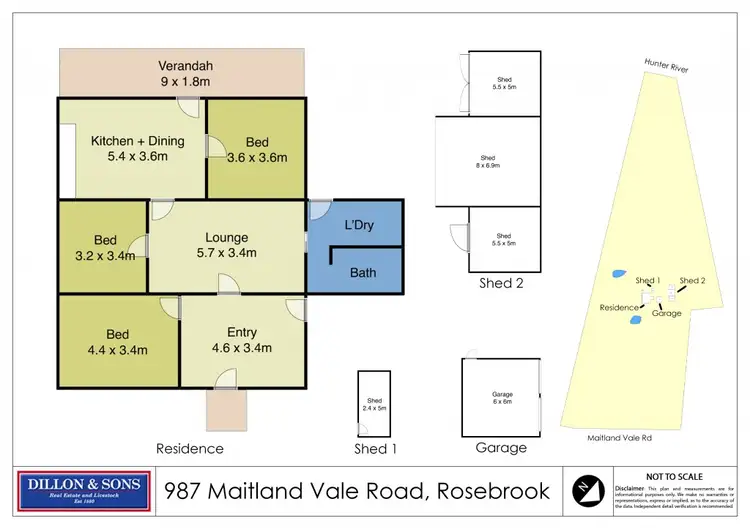 Floorplan of Homely rural property listing, 987 Maitland Vale Road, Rosebrook Via, Maitland NSW 2320