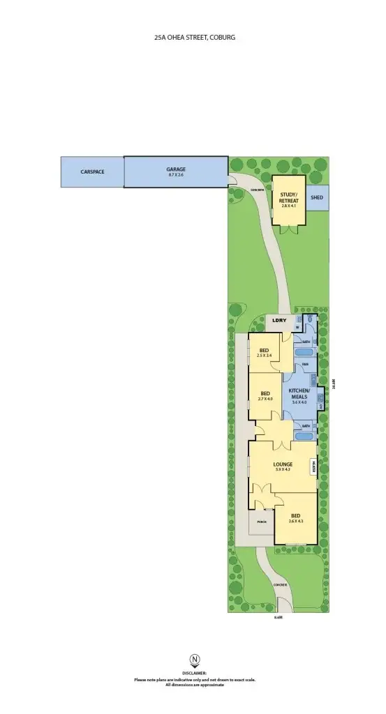 Floorplan of Homely house listing, 25a Ohea Street, Coburg VIC 3058