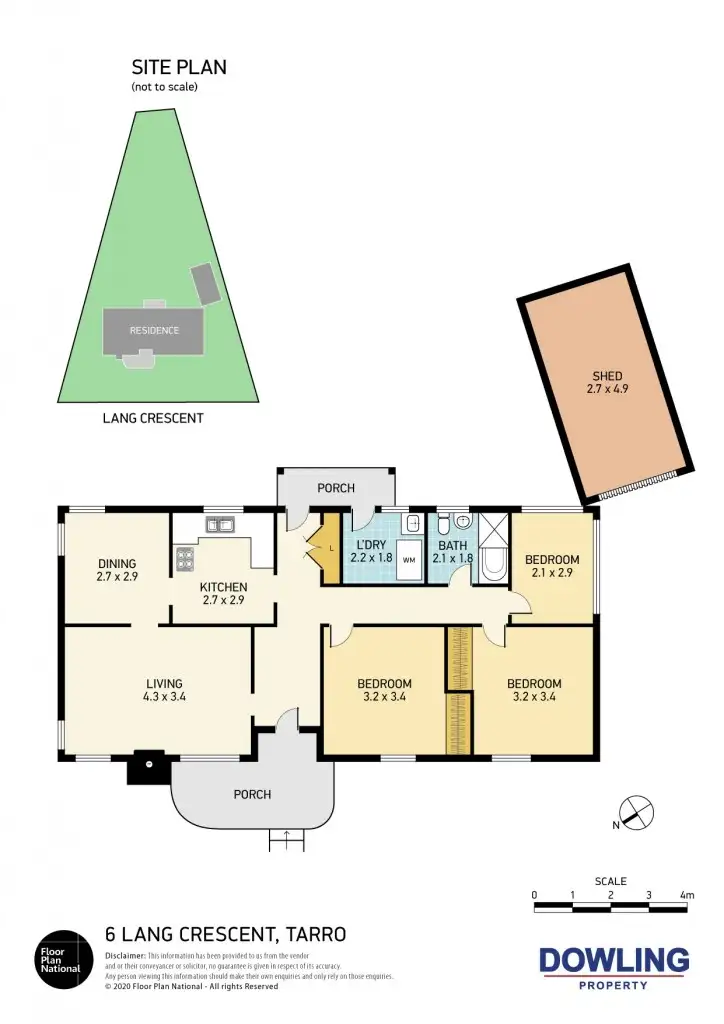 Floorplan of Homely house listing, 6 Lang Crescent, Tarro NSW 2322
