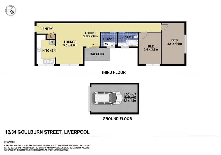 Floorplan of Homely apartment listing, 12/34 Goulburn street, Liverpool NSW 2170