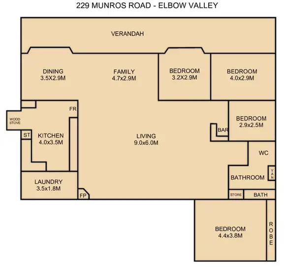 Floorplan of Homely rural property listing, 229 Munros Road, Elbow Valley QLD 4370