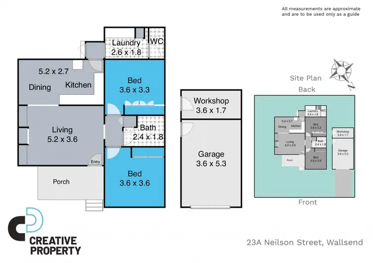 Floorplan of Homely house listing, 23a Neilson Street, Wallsend NSW 2287