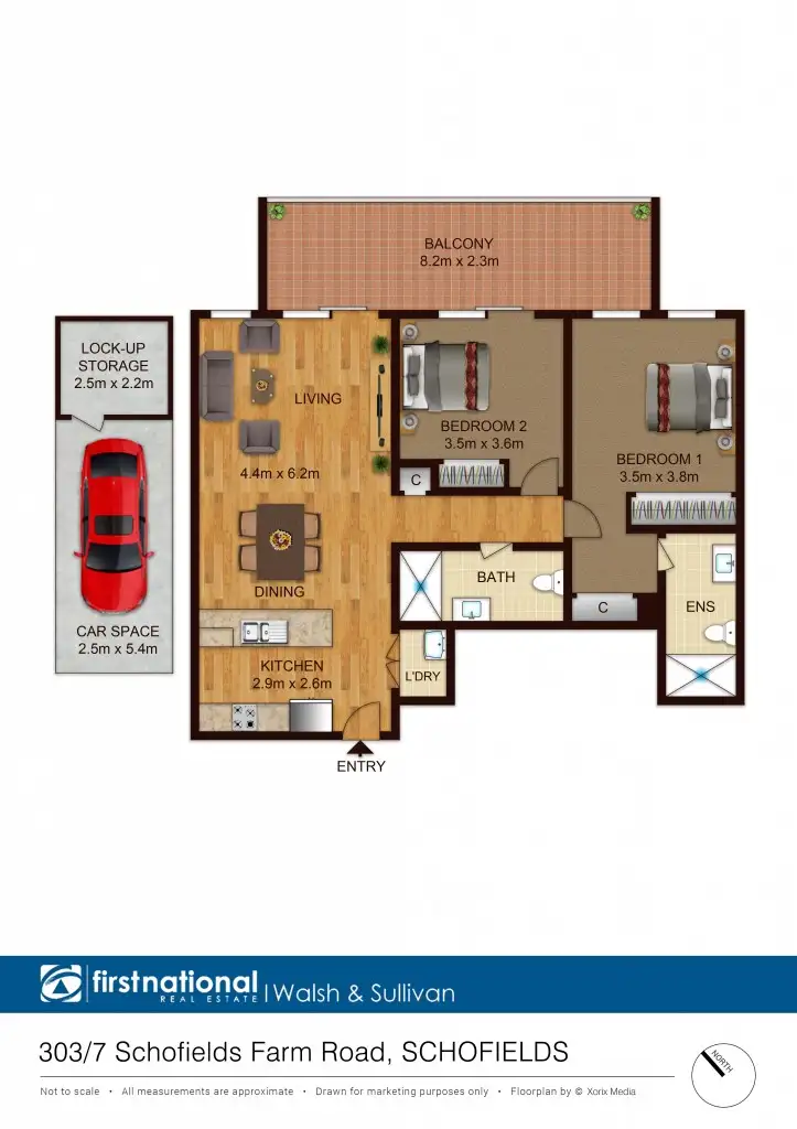 Floorplan of Homely apartment listing, 303/7 Schofields Farm Road, Schofields NSW 2762