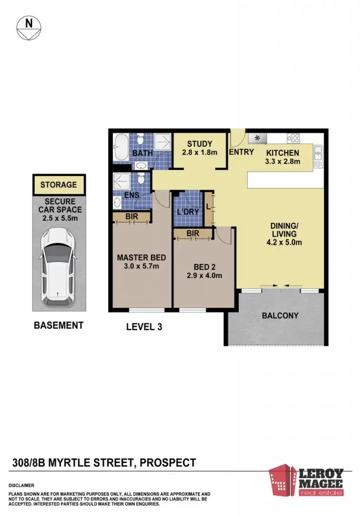 Floorplan of Homely apartment listing, 308/8B Myrtle Street, Prospect NSW 2148