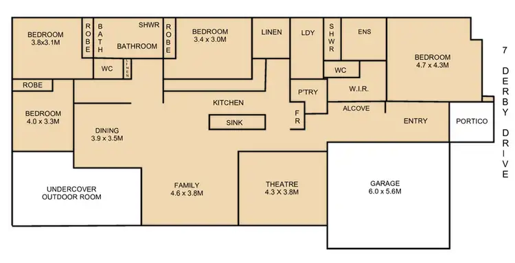 Floorplan of Homely house listing, 7 Derby Drive, Warwick QLD 4370