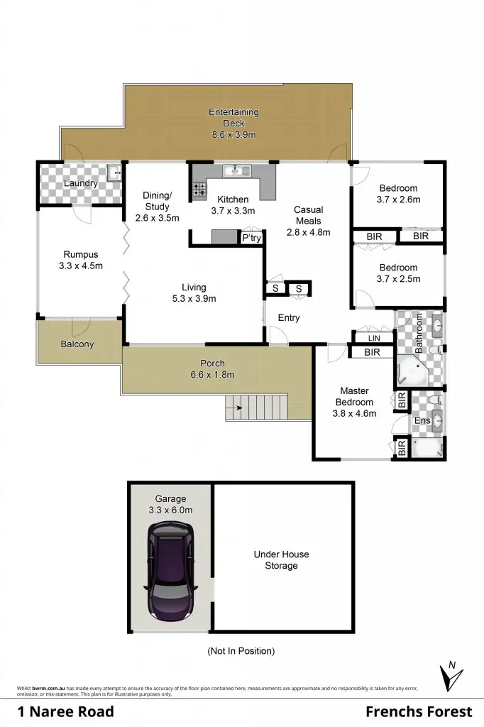 Floorplan of Homely house listing, 1 Naree Rd, Frenchs Forest NSW 2086