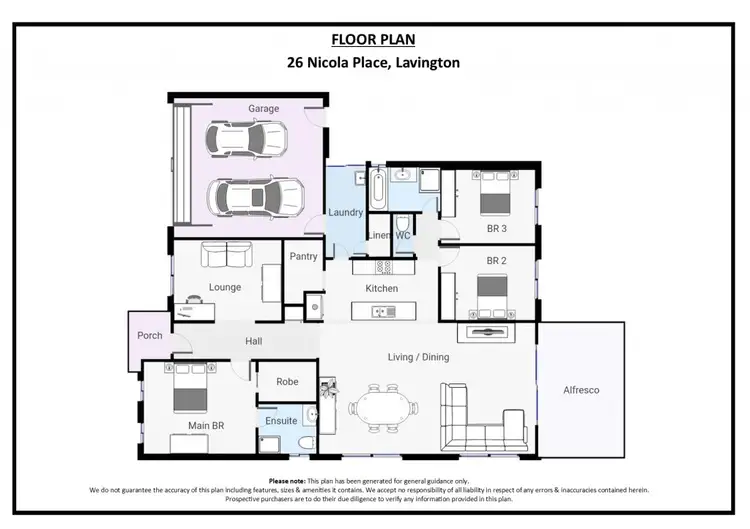 Floorplan of Homely house listing, 26 Nicola Place, Lavington NSW 2641