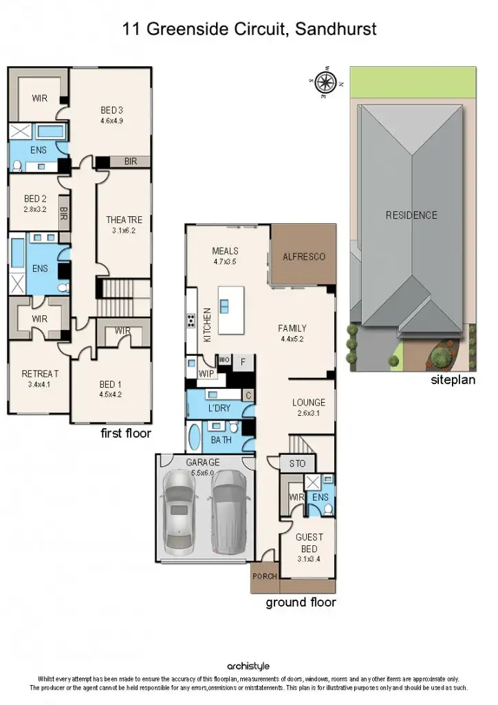 Floorplan of Homely house listing, 11 Greenside Circuit, Sandhurst VIC 3977