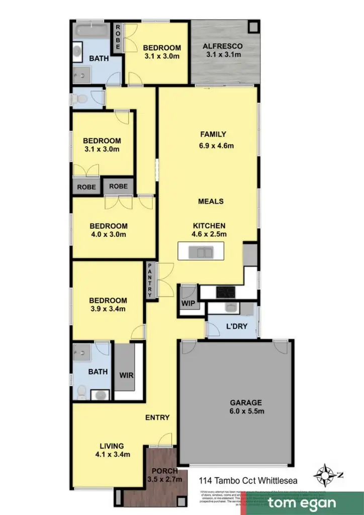 Floorplan of Homely house listing, 114 Tambo Circuit, Whittlesea VIC 3757