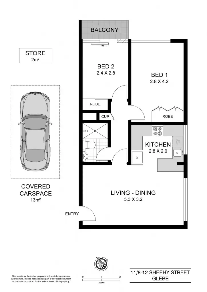 Floorplan of Homely apartment listing, 11/8-12 Sheehy Street, Glebe NSW 2037