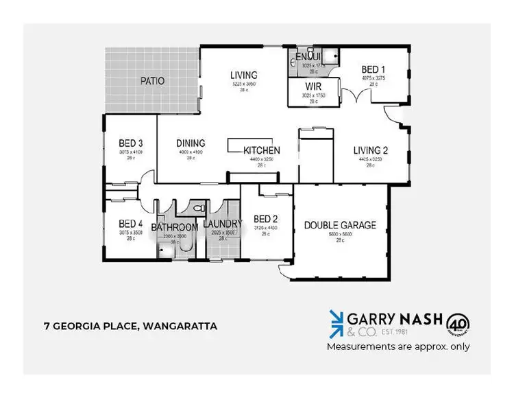 Floorplan of Homely house listing, 7 Georgia Place, Wangaratta VIC 3677