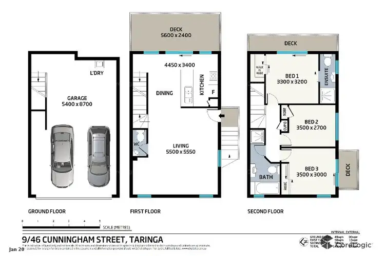 Floorplan of Homely townhouse listing, 9/46-48 Cunningham Street, Taringa QLD 4068
