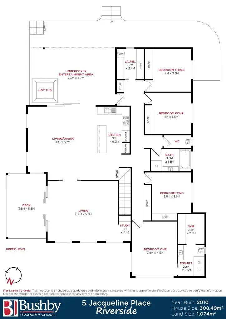 Floorplan of Homely house listing, 5 Jacqueline Place, Riverside TAS 7250