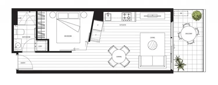 Floorplan of Homely apartment listing, 304/4 Acacia Place, Abbotsford VIC 3067