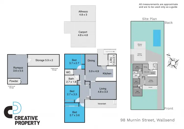Floorplan of Homely house listing, 98 Murnin Street, Wallsend NSW 2287