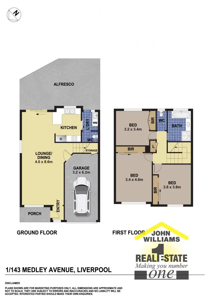 Floorplan of Homely semi-detached listing, 143B Medley Avenue, Liverpool NSW 2170