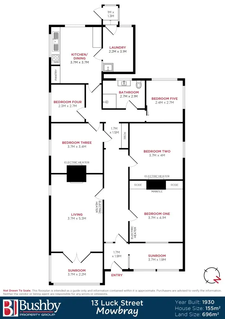 Floorplan of Homely house listing, 13 Luck Street, Mowbray TAS 7248