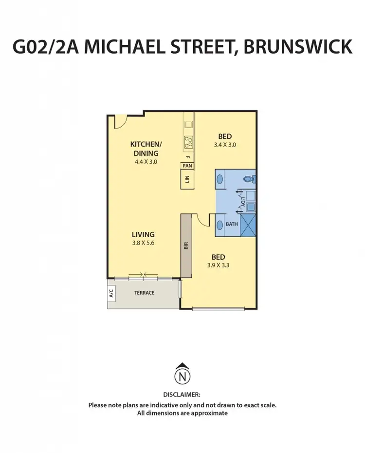Floorplan of Homely apartment listing, G02/2A Michael Street, Brunswick VIC 3056