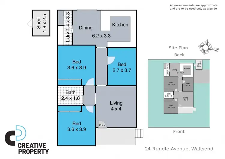 Floorplan of Homely house listing, 24 Rundle Ave, Wallsend NSW 2287