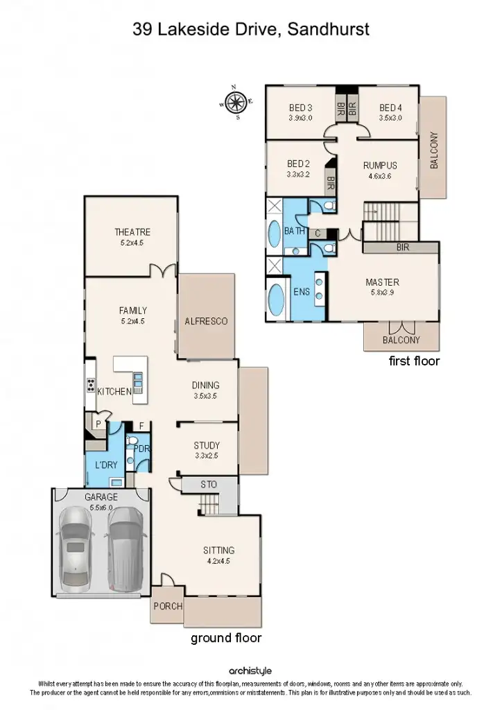 Floorplan of Homely house listing, 39 Lakeside Drive, Sandhurst VIC 3977