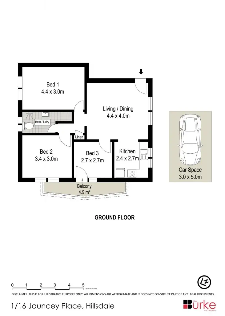 Floorplan of Homely block of units listing, 16 Jauncey Place, Hillsdale NSW 2036