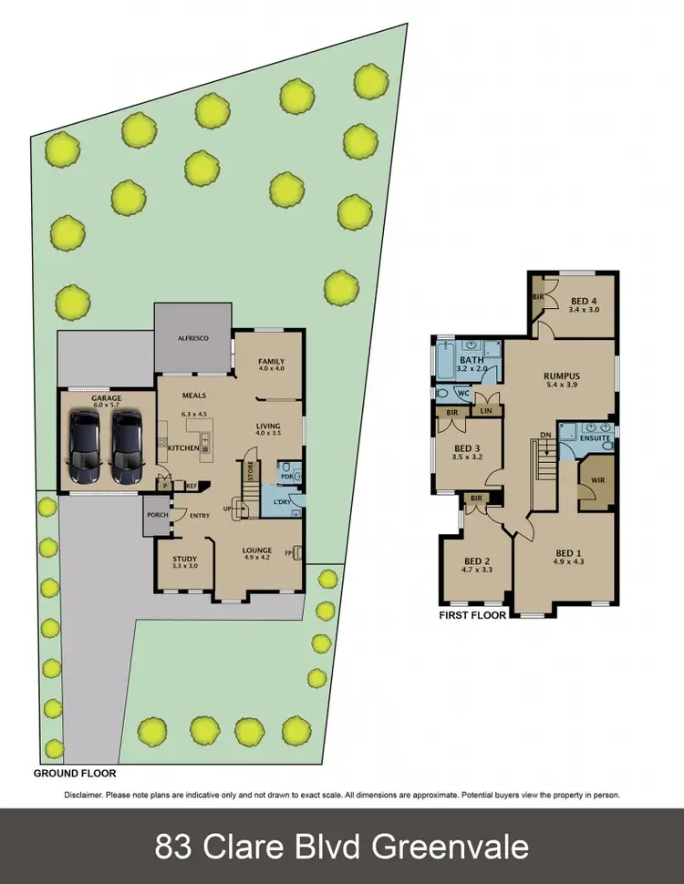 Floorplan of Homely house listing, 83 Clare Boulevard, Greenvale VIC 3059