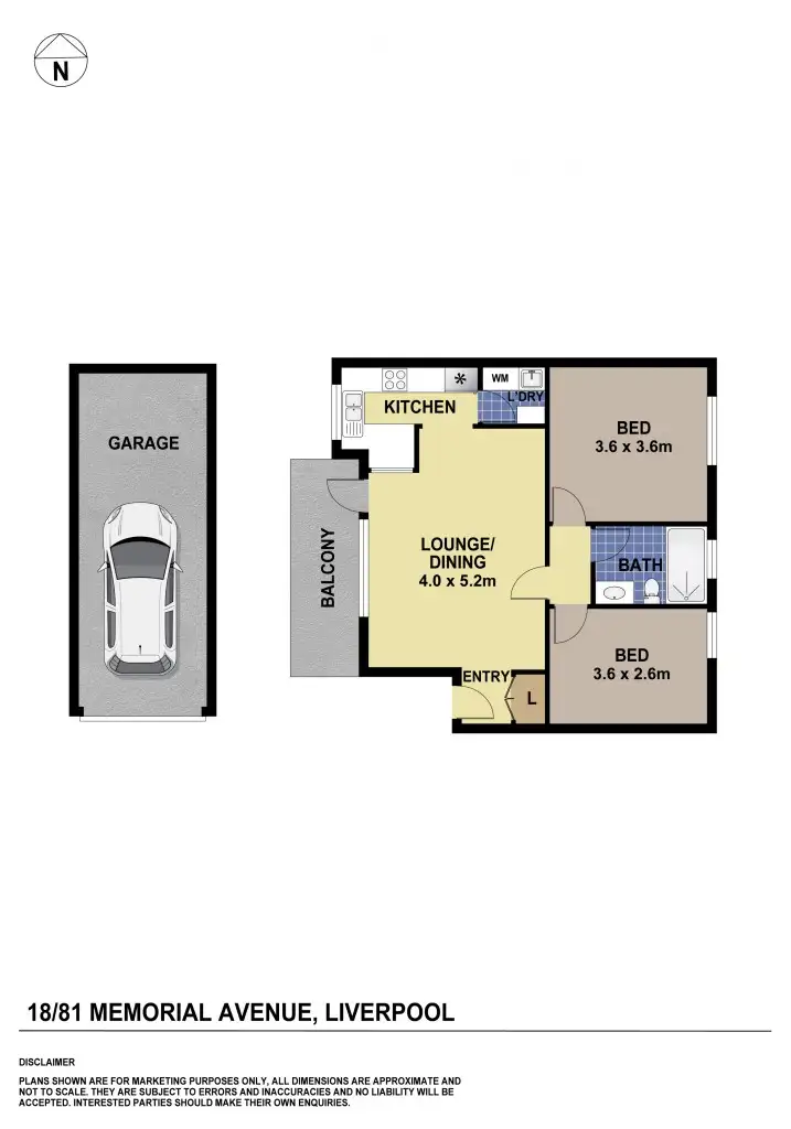 Floorplan of Homely unit listing, 18/81 Memorial Avenue, Liverpool NSW 2170