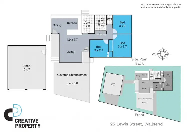 Floorplan of Homely house listing, 25 Lewis Street, Wallsend NSW 2287