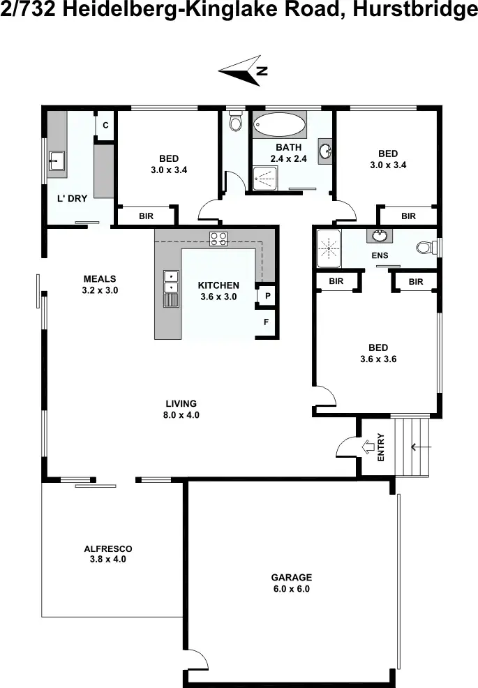 Floorplan of Homely house listing, 2/732 Heidelberg Kinglake Road, Hurstbridge VIC 3099