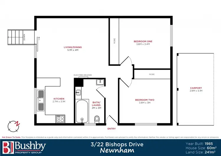 Floorplan of Homely unit listing, 3/22 Bishops Drive, Newnham TAS 7248
