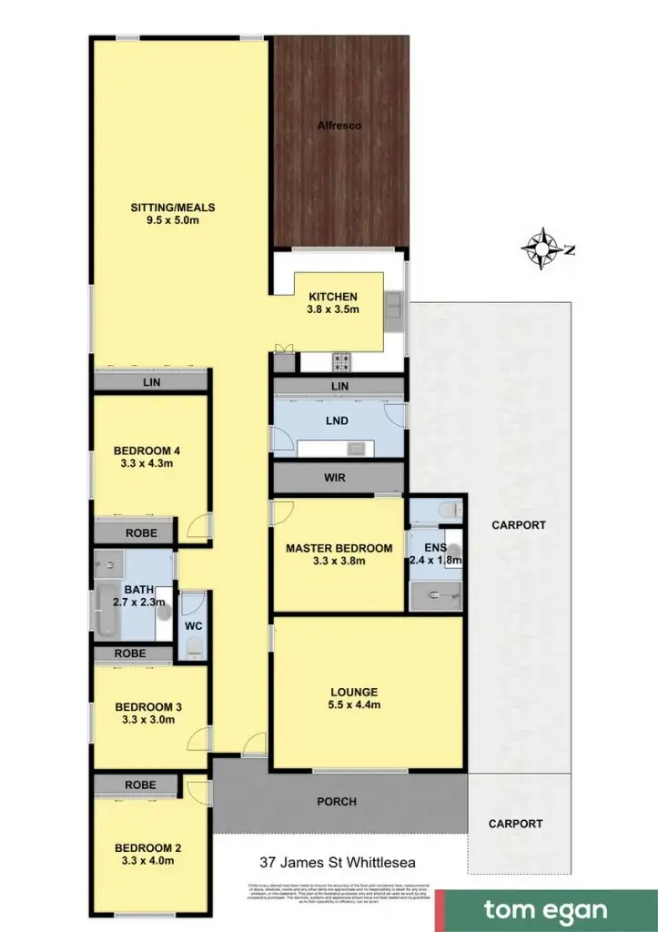 Floorplan of Homely house listing, 37 James Street, Whittlesea VIC 3757