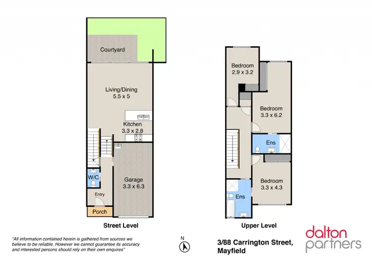 Floorplan of Homely townhouse listing, 3/88 Carrington Street, Mayfield NSW 2304