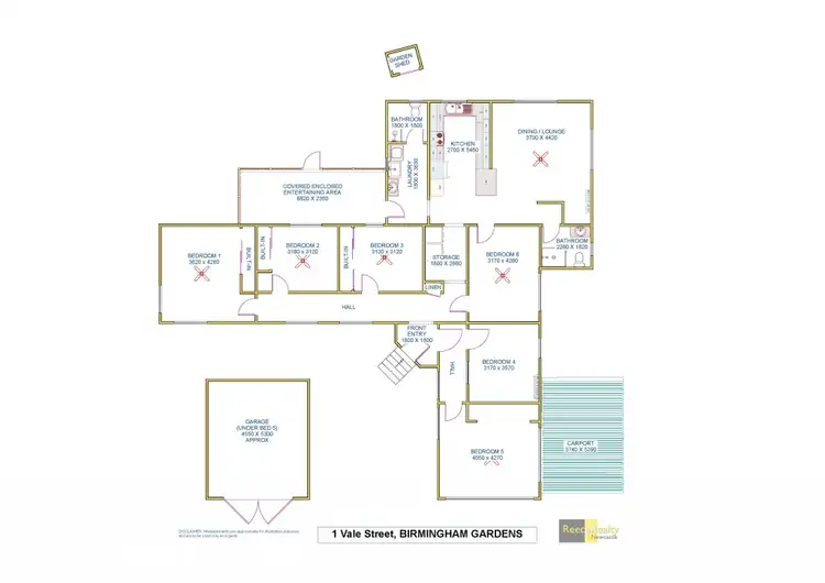 Floorplan of Homely house listing, 1 Vale Street, Birmingham Gardens NSW 2287