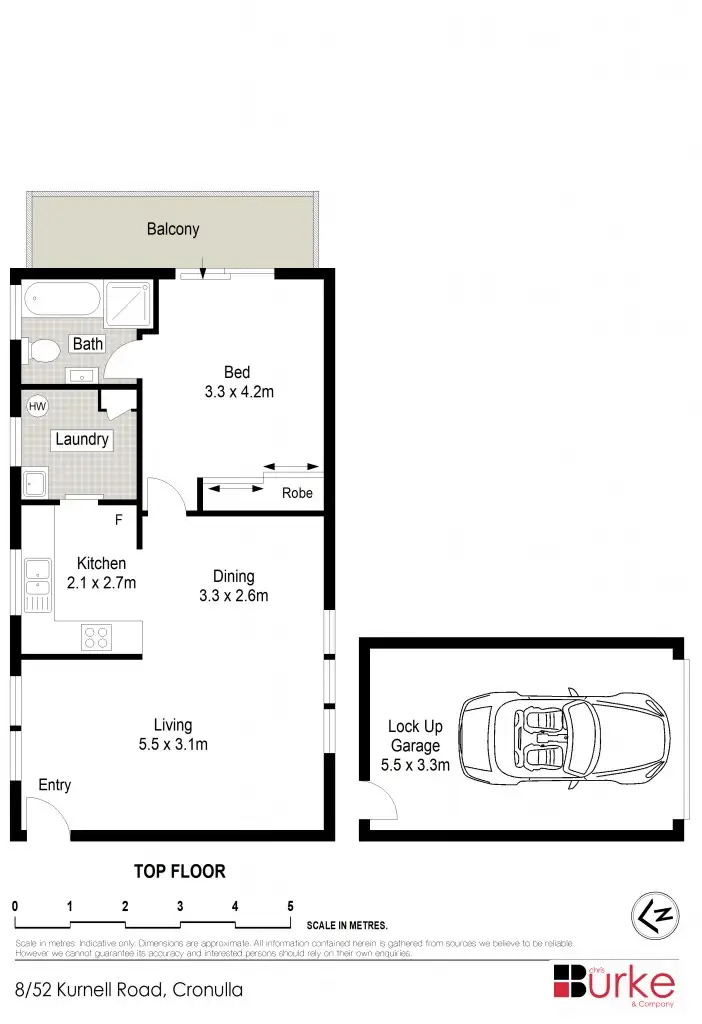 Floorplan of Homely unit listing, 8/52 Kurnell Road, Cronulla NSW 2230