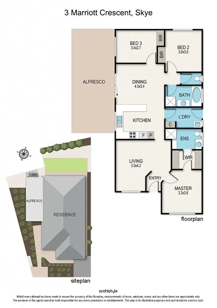 Floorplan of Homely house listing, 3 Marriott Crescent, Skye VIC 3977