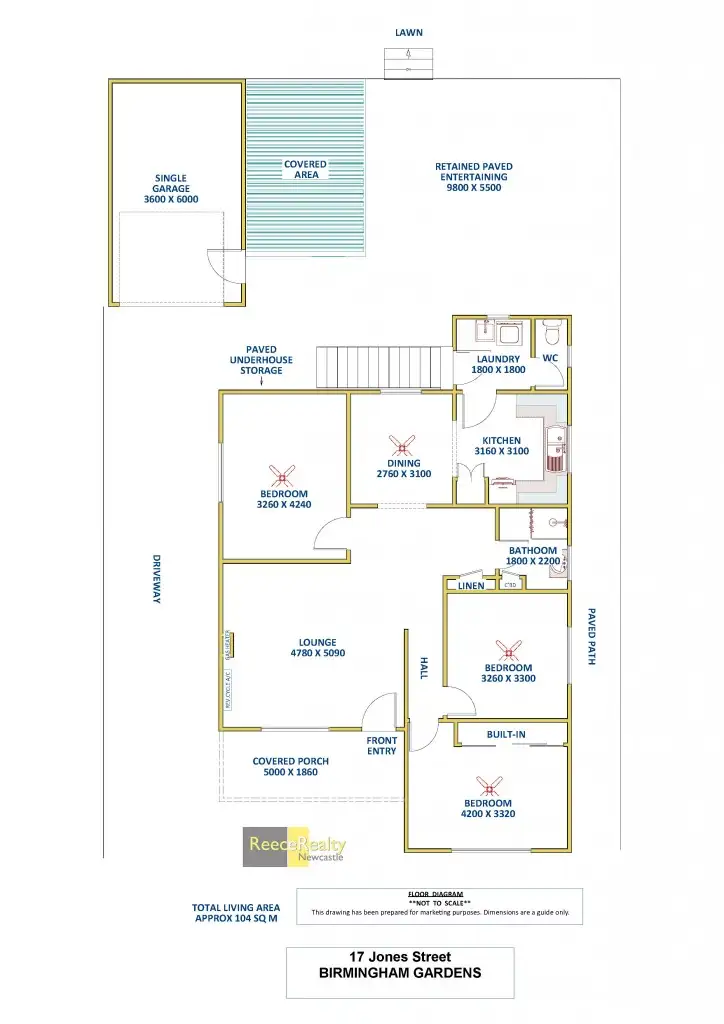 Floorplan of Homely house listing, 17 Jones Street, Birmingham Gardens NSW 2287