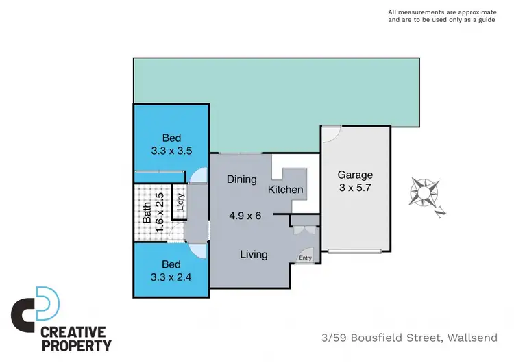 Floorplan of Homely villa listing, 3/59 Bousfield Street, Wallsend NSW 2287