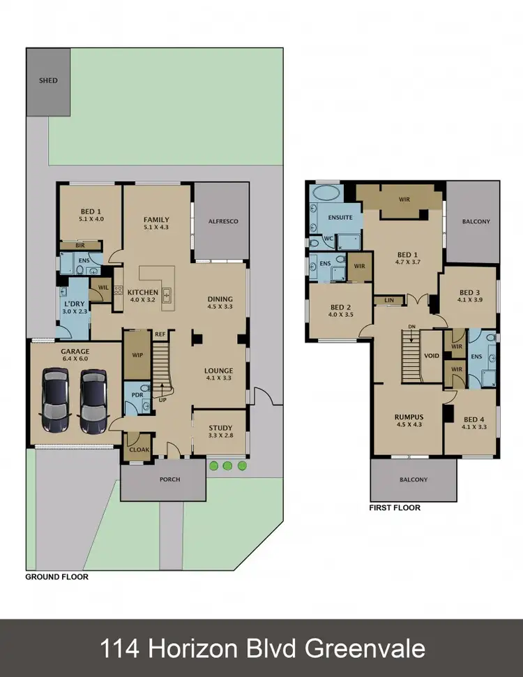 Floorplan of Homely house listing, 114 Horizon Boulevard, Greenvale VIC 3059