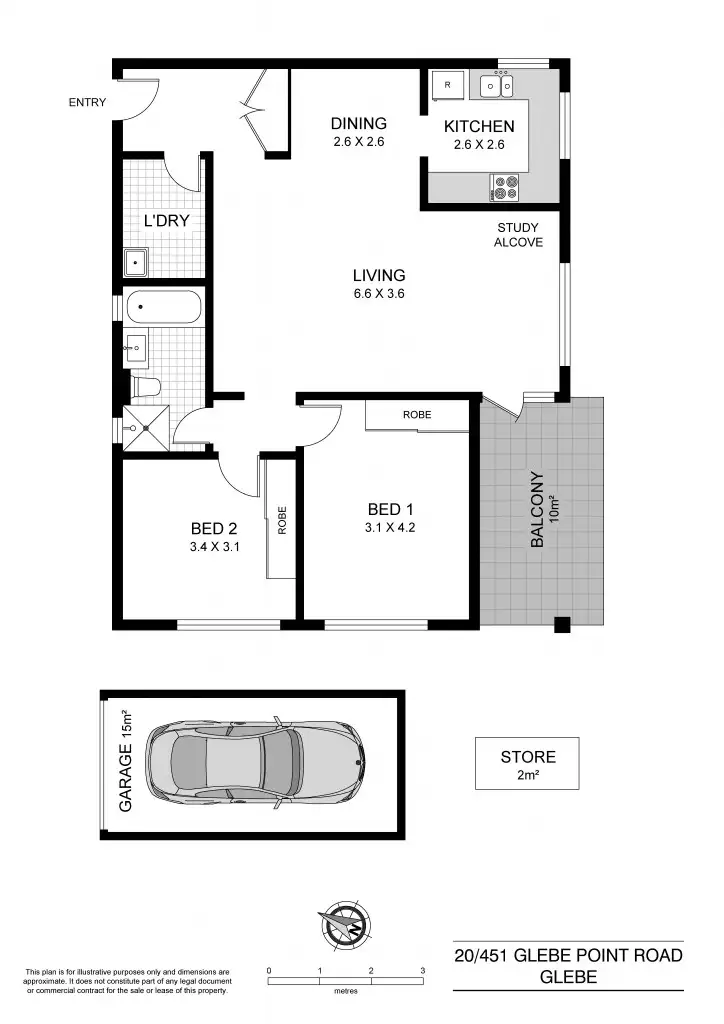 Floorplan of Homely apartment listing, 20/451 Glebe Point Road, Glebe NSW 2037