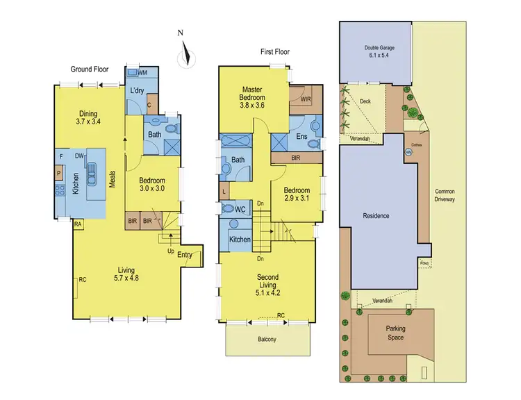 Floorplan of Homely townhouse listing, 1/51 The Esplanade, North Shore VIC 3214