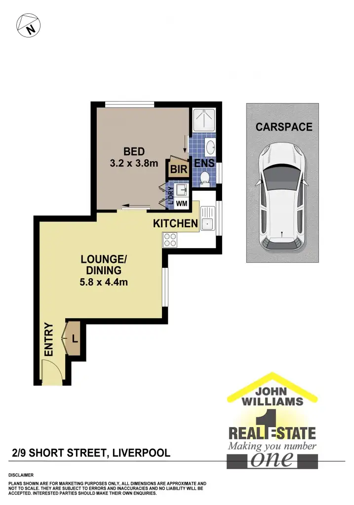 Floorplan of Homely unit listing, 2/9 Short Street, Liverpool NSW 2170