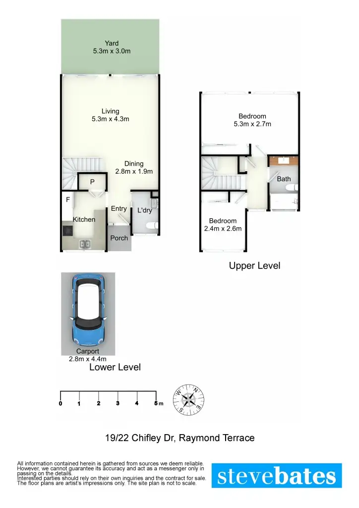 Floorplan of Homely unit listing, 19/22 Chifley Drive, Raymond Terrace NSW 2324